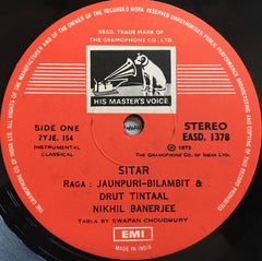 Nikhil Banerjee - Raga Jaunpuri / Raga Mand (Vinyl)