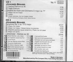Johannes Brahms - Münchner Symphoniker Cond. Helmut Bucher, Royal Philharmonic Orchestra, The Cond. Libor Pešek, Gächinger Kantorei Stuttgart Cond. Helmuth Rilling - Festival & Tragic Overtures / Violin Concerto / Liebeslieder - Waltzes (CD) (2)