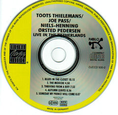 Toots Thielemans + Joe Pass + Niels-Henning Ørsted Pedersen - Live In The Netherlands (CD) Image