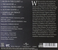 Toots Thielemans + Joe Pass + Niels-Henning Ørsted Pedersen - Live In The Netherlands (CD) Image