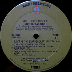 Dionne Warwick - Just Being Myself (Vinyl) Image