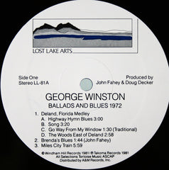 George Winston - Ballads And Blues 1972 (Vinyl) Image