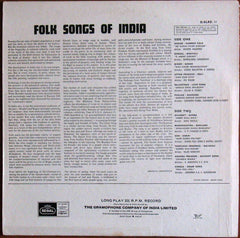 Various - Folk Songs Of India (Vinyl)