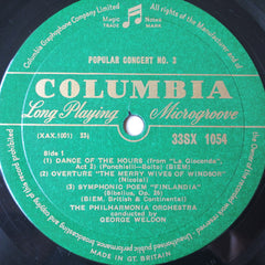 George Weldon Conducting London Symphony Orchestra, The - Popular Concert No. 3 (Vinyl) Image