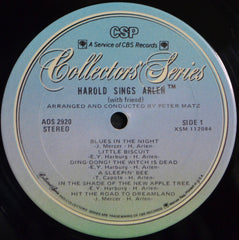 Harold Arlen - Harold Sings Arlen (With Friend) (Vinyl) Image
