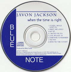 Javon Jackson - When The Time Is Right (CD) Image