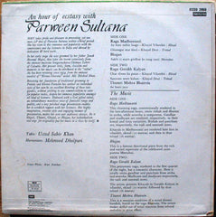 Parween Sultana - An Hour of Ecstasy With Parween Sultana (Vinyl) Image