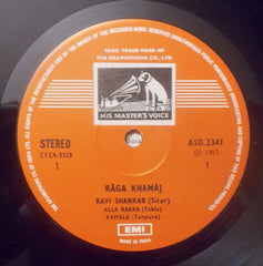 Ravi Shankar - RÄgÄ KhamÄj • RÄga LalÄ«t (Vinyl) Image