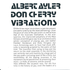 Albert Ayler And Don Cherry - Vibrations (CD) Image