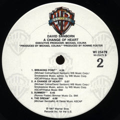 David Sanborn - A Change Of Heart (Vinyl) Image