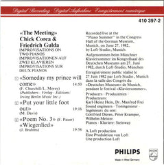 Chick Corea & Friedrich Gulda - The Meeting (CD) Image