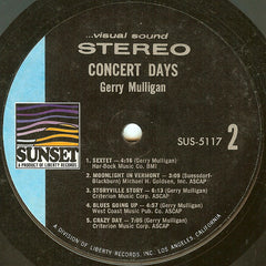 Gerry Mulligan - Concert Days (Vinyl) Image