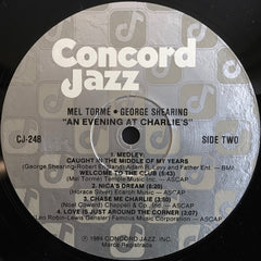 Mel Tormé • George Shearing - An Evening At Charlie's (Vinyl) Image