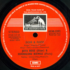 Jaya Bose And Himangshu Biswas - Sitar & Flute (Vinyl) Image