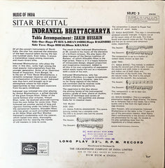 Indranil Bhattacharya - Music of India (Sitar Recital) (Vinyl) Image