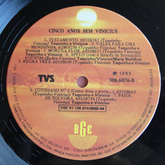 Toquinho & Vinicius De Moraes - Cinco Anos Sem Vinicius (Vinyl) Image