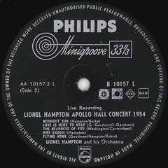 Lionel Hampton - Apollo Hall Concert 1954 (Vinyl) Image