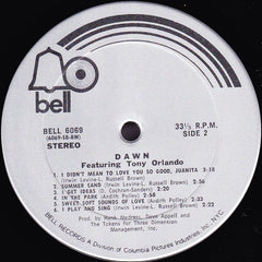 Dawn (5) Featuring Tony Orlando - Dawn Featuring Tony Orlando (Vinyl) Image