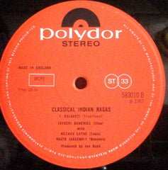 Jayasri Banerjee - Classical Indian Ragas (Vinyl) Image