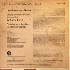 Chris Barber's Jazz Band With Ottilie Patterson - Barber In Berlin (Vinyl) Image