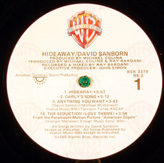 David Sanborn - Hideaway (Vinyl) Image