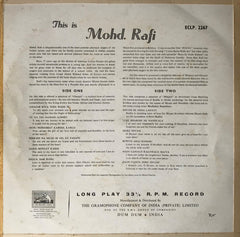 Mohammed Rafi - This Is Mohamad Rafi (Vinyl) Image