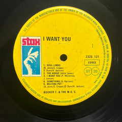 BOOKER T. THE M.G.'S. - I WANT YOU (Vinyl)