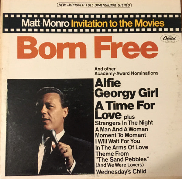 Matt Monro - Born Free (Invitation To The Movies) (Vinyl)