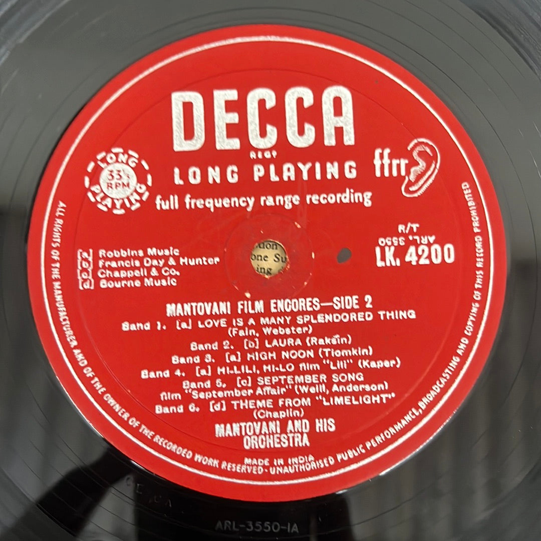 Mantovani And His Orchestra - Mantovani Film Encores (Vinyl)