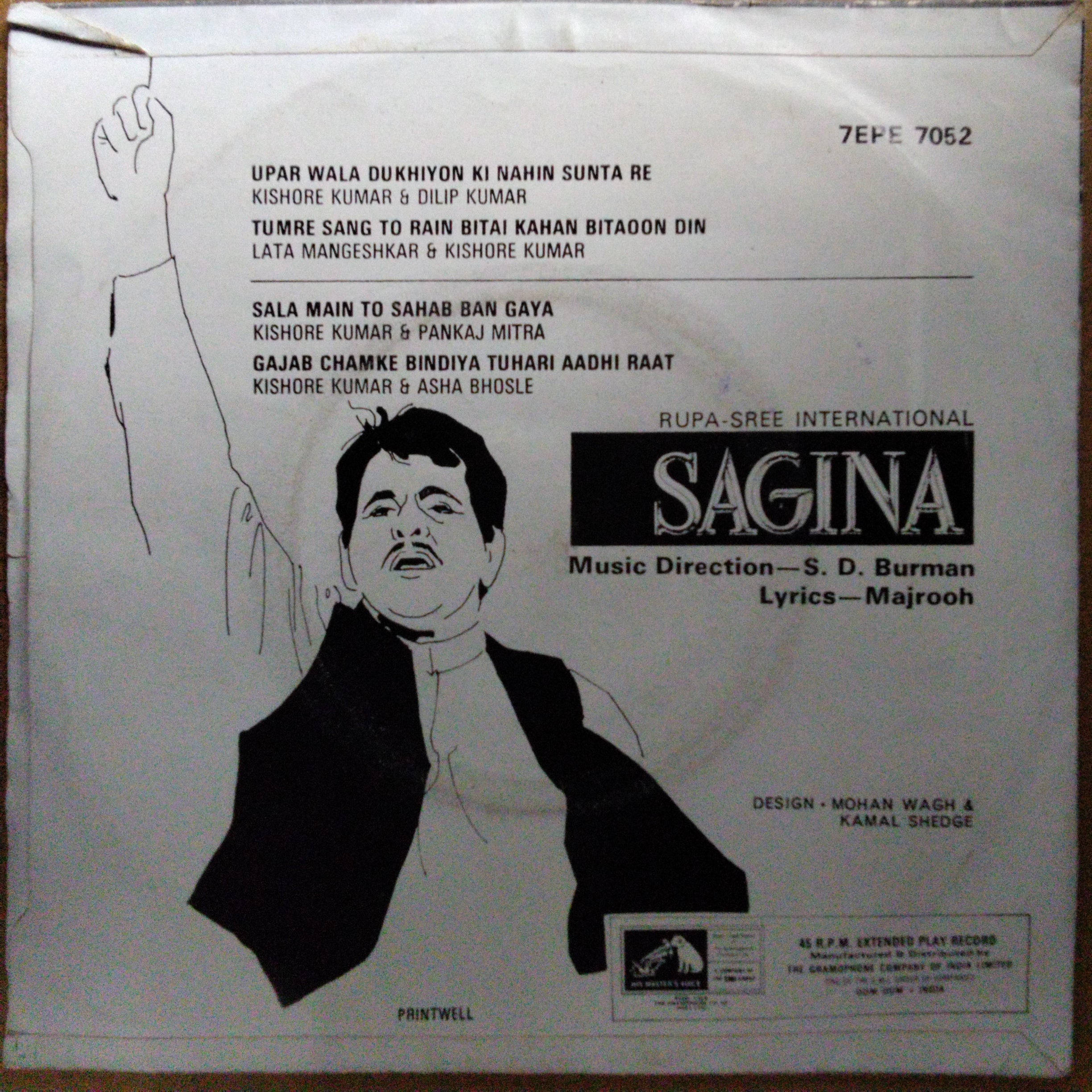 S. D. Burman  - Sagina (45-RPM)