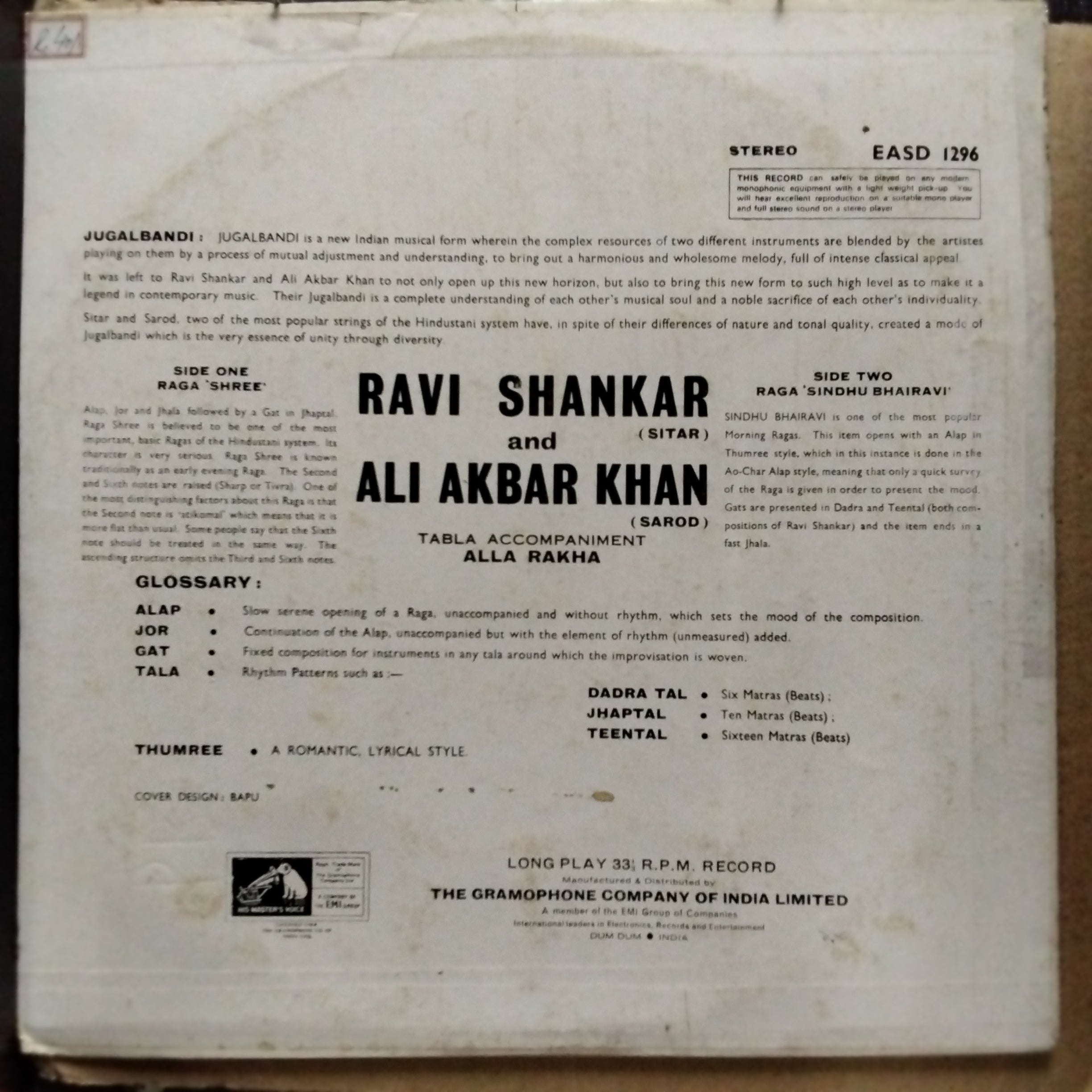 Ravi Shankar & Ali Akbar*  - Sitar & Sarod (Vinyl)