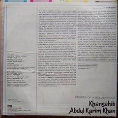 Khansahib Abdul Karim Khan - Echoes Of A Golden Voice (Vinyl)