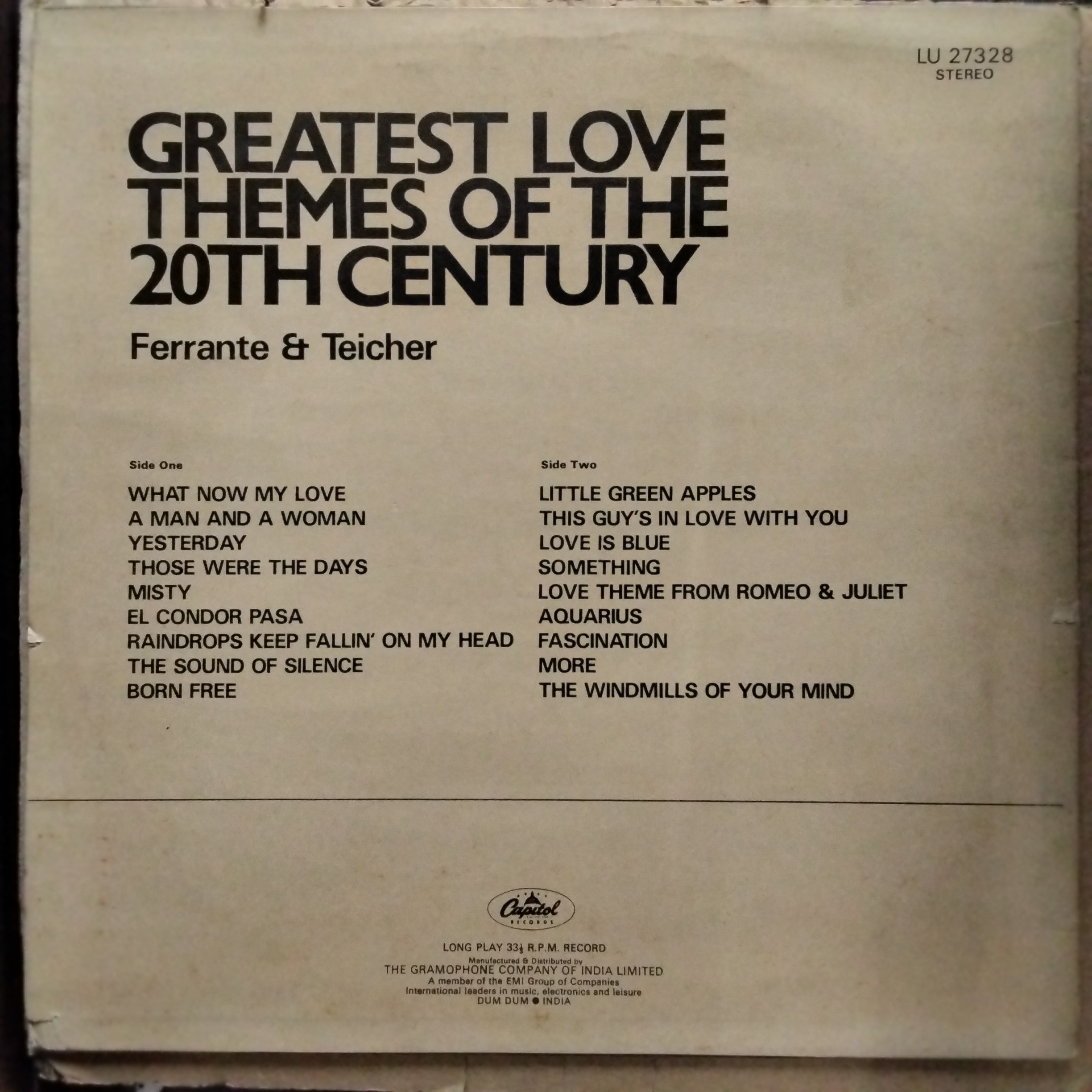 Ferrante And Teicher - Love Theme Of The Twentieth (Vinyl)