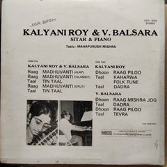 Kalyani Roy & V. Balsara  - Sitar And Piano (Vinyl)