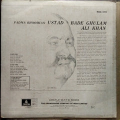 Padma Bhooshan Ustad Bade Ghulam Ali Khan - Padma Bhooshan Ustad Bade Ghulam Ali Khan (Vinyl)