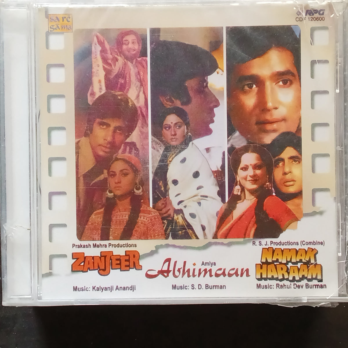 Kalyanji Anandji + S D Burman + R D Burman  - Zanjeer + Abhimaan + Namak Haraam (CD)