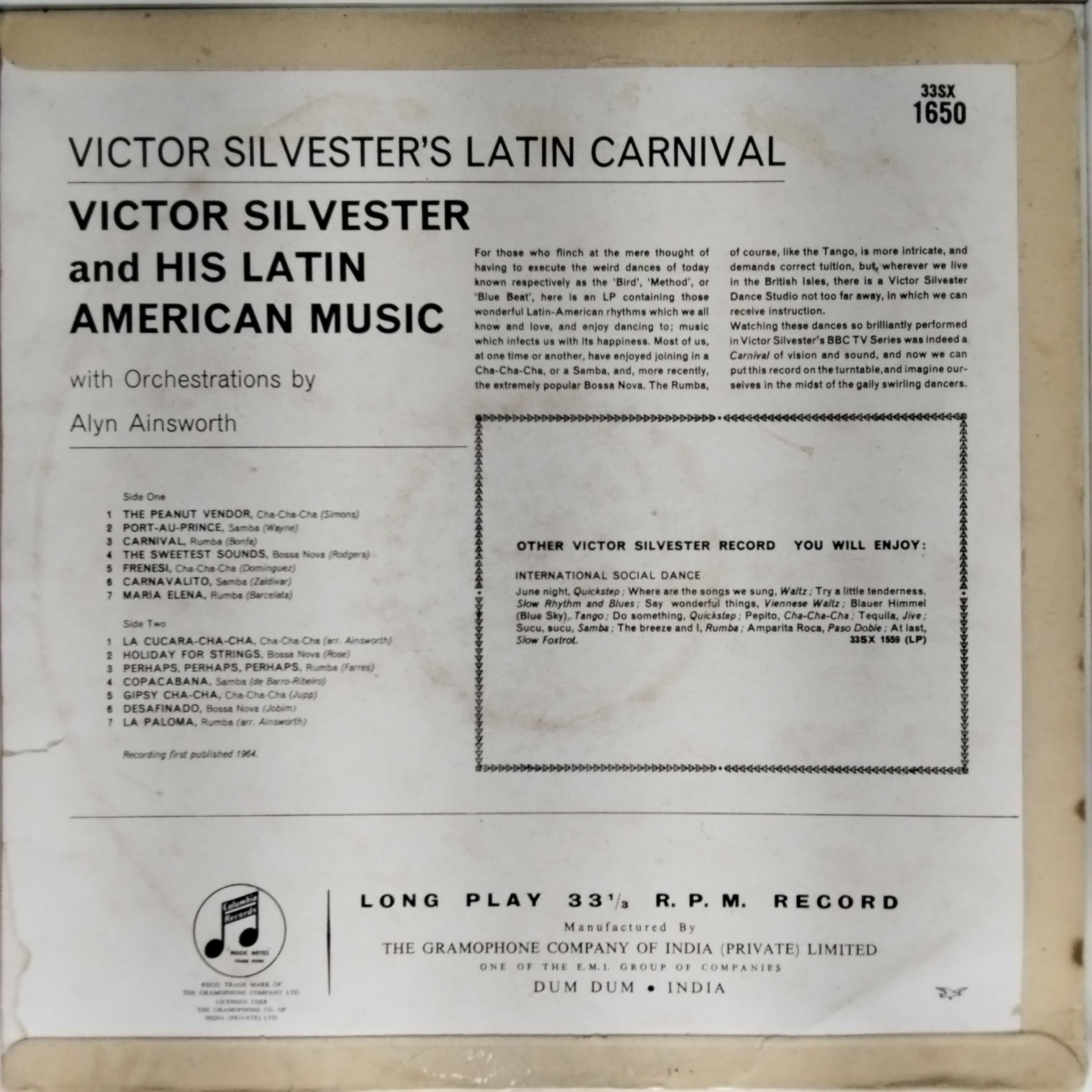 Victor Silvester  - Latin Carnival (Vinyl)