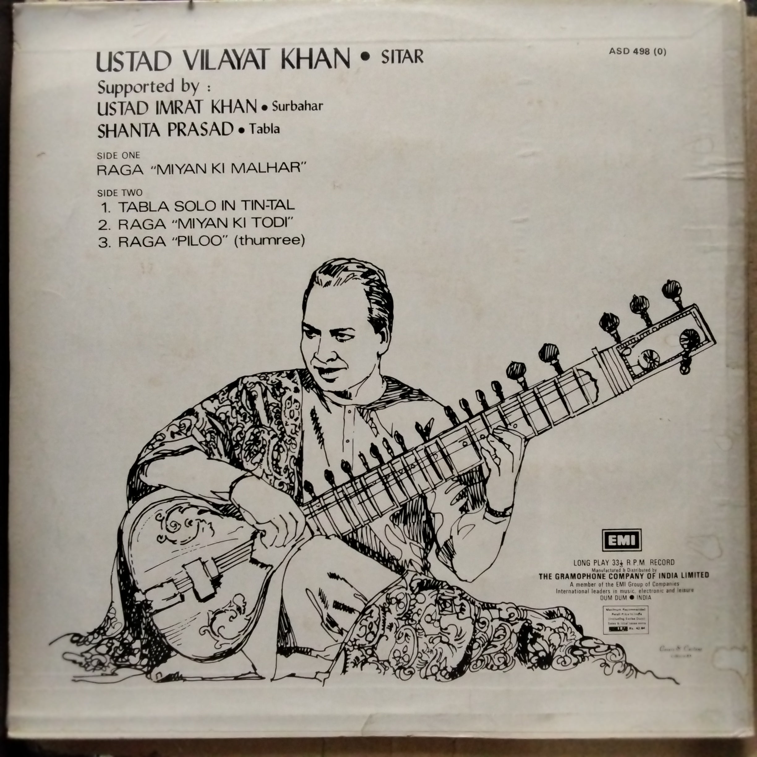 Ustad Vilayat Khan - Music Of India (Vinyl)