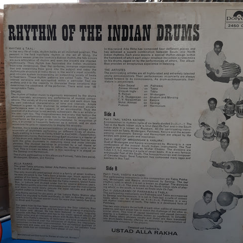 Ustad Alla Rakha - Rhythm Of The Indian Drums  (Vinyl)