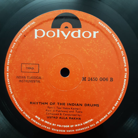 Ustad Alla Rakha - Rhythm Of The Indian Drums  (Vinyl)