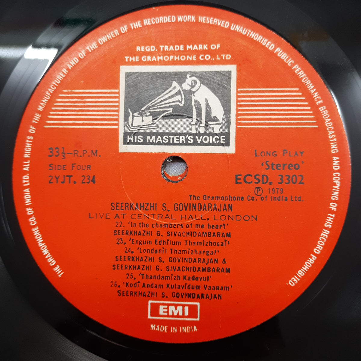 Seerkhazhi S. Govindarajan  - Live At Westninster Central Hall London  (Vinyl)