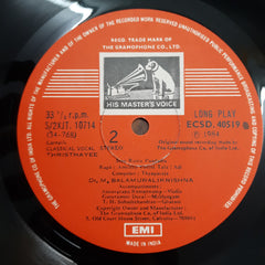 Dr M Balamuralikrishna - Thristhayee Carnatic Vocal (Vinyl)