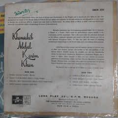 Abdul Karim Khan - Khansahib Abdul Karim Khan (Vinyl)