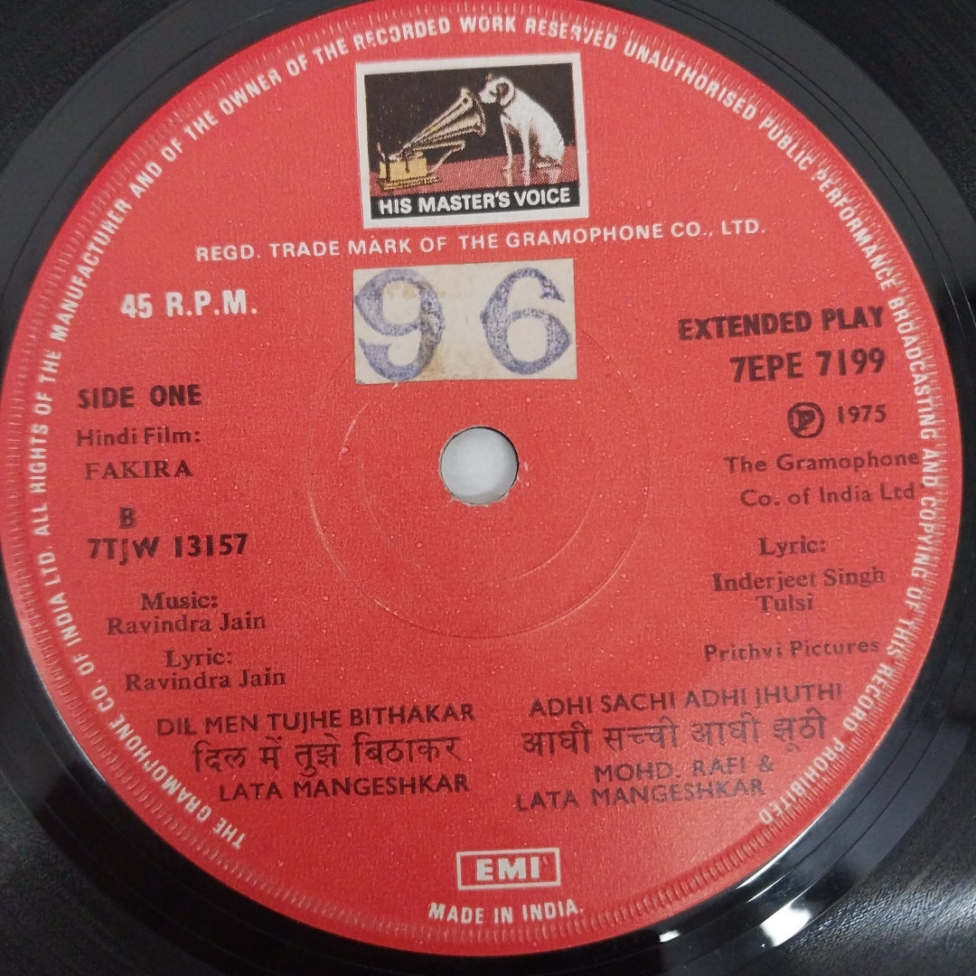 Ravindra Jain - Fakira (45-RPM)