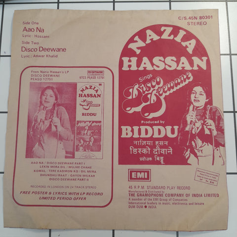 Nazia Hassan - Disco Diwane (45-RPM)
