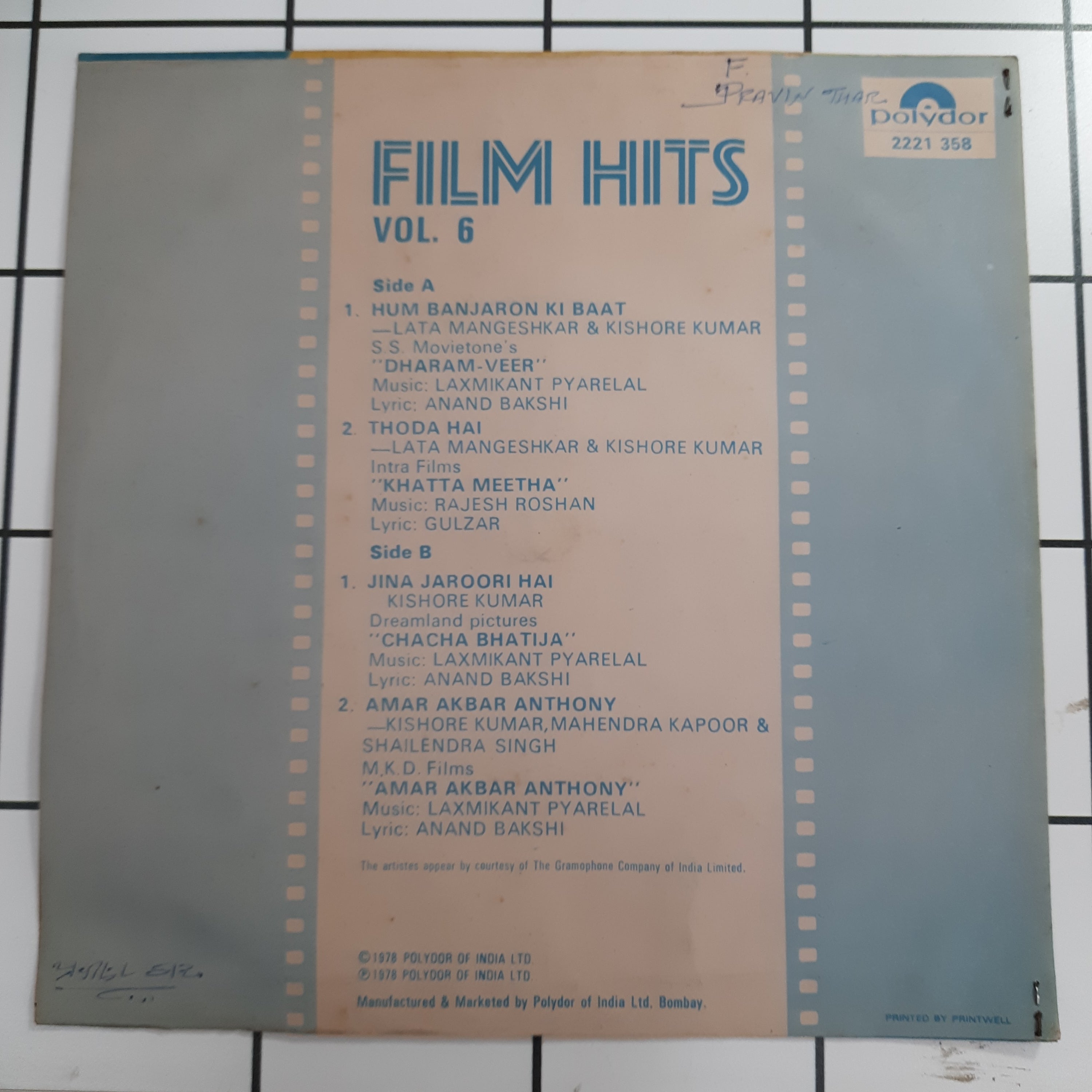 Various - Film Hits Vol 6 (45-RPM)