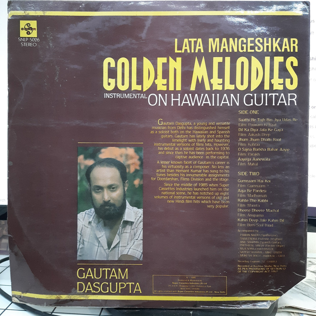 Gautam Dasgupta - Lata Mangeshkar Golden Melodies (Vinyl)