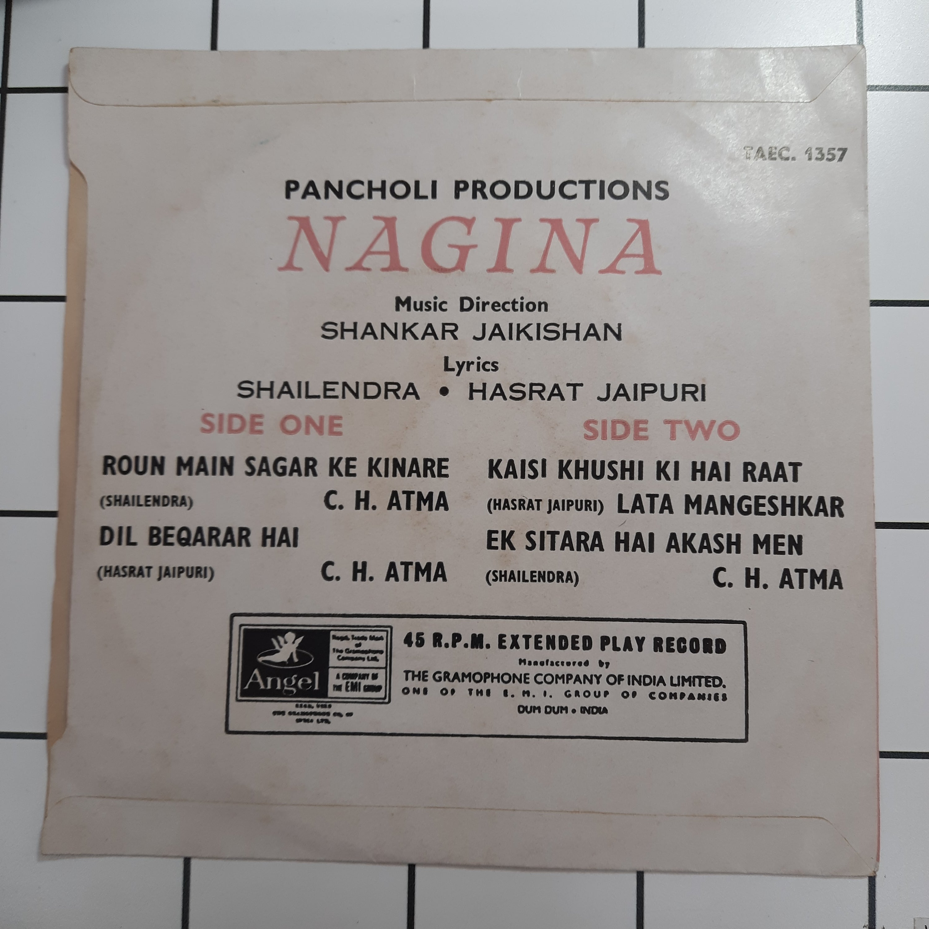 Shankar Jaikisan - Nagina (45-RPM)