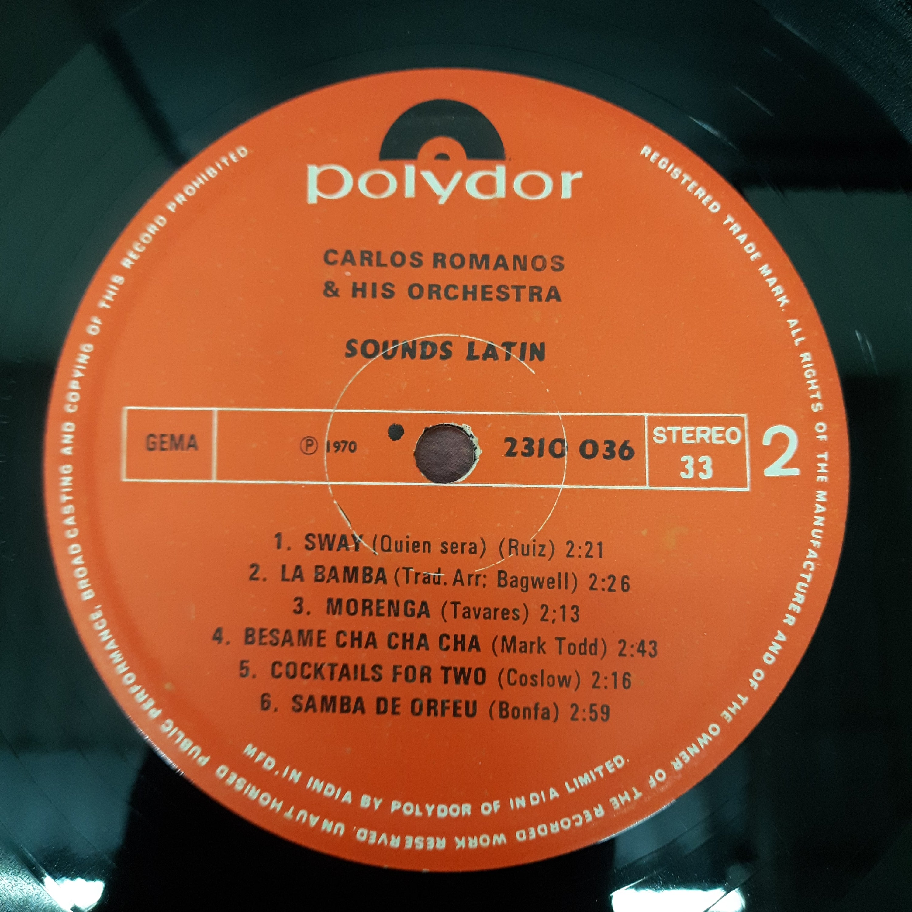 Carlos Romanos & His Orchestra - Sounds Latin (Vinyl)