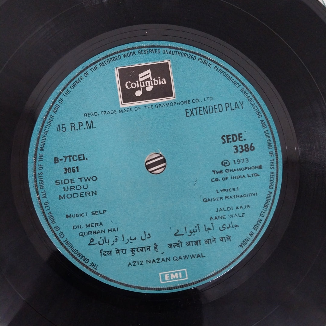 Aziz Nazan Qawwal - Jaam Utha Saqiya (45-RPM)